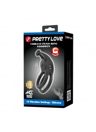 Черное перезаряжаемое виброкольцо Goodwin - Baile - в Вологде купить с доставкой