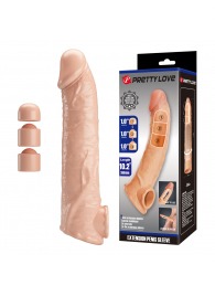 Телесный фаллоудлинитель с подхватом мошонки Silas - 26 см. - Baile - в Вологде купить с доставкой
