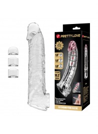 Прозрачный фаллоудлинитель с подхватом мошонки Silas - 26 см. - Baile - в Вологде купить с доставкой