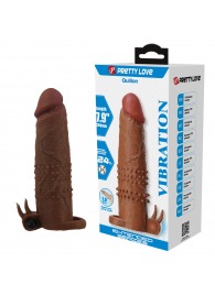 Коричневая насадка на пенис Quillon - 20 см. - Baile - в Вологде купить с доставкой