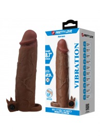 Коричневая насадка на пенис Xerxes - 22 см. - Baile - в Вологде купить с доставкой