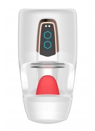 Белый мастурбатор с язычком и возвратно-поступательными движениями - Secwell - в Вологде купить с доставкой