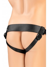 Телесный фаллопротез на черных ремнях Conall - 15 см. - ToyFa - купить с доставкой в Вологде