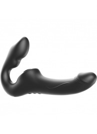 Черный безремневой страпон с 3 моторами - Ibiza - купить с доставкой в Вологде