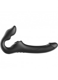 Черный безремневой страпон с 3 моторами - Ibiza - купить с доставкой в Вологде