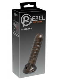 Насадка на пенис Rebel smoke с рёбрышками и отверстием под мошонку - Orion - в Вологде купить с доставкой