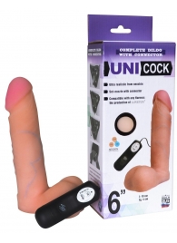 Фаллическая насадка Харнесс UNICOCK 6  с вибрацией - 18 см. - LOVETOY (А-Полимер) - купить с доставкой в Вологде