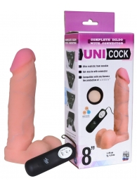 Фаллическая насадка Харнесс UNICOCK 8  с вибрацией - 20 см. - LOVETOY (А-Полимер) - купить с доставкой в Вологде