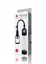 Чёрная вакуумная помпа A-toys с манометром и прозрачной колбой - A-toys - в Вологде купить с доставкой