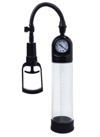 Чёрная вакуумная помпа A-toys с манометром и прозрачной колбой - A-toys - в Вологде купить с доставкой