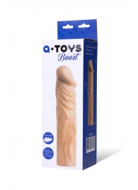 Насадка с ярко выраженной головкой и рельефным стволом - 19 см. - A-toys - в Вологде купить с доставкой