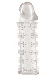 Гелевая прозрачная насадка с шипами - 12 см. - Toyfa Basic - в Вологде купить с доставкой