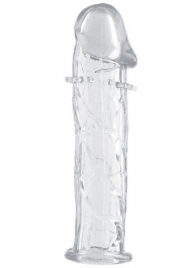 Гладкая прозрачная насадка с усиками под головкой - 12,5 см. - Toyfa Basic - в Вологде купить с доставкой