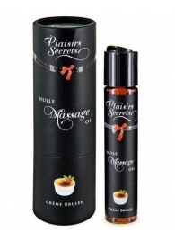 Массажное масло с ароматом крем брюле Huile de Massage Gourmande Creme Brulée - 59 мл. - Plaisir Secret - купить с доставкой в Вологде