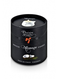Массажная свеча с ароматом кокоса Bougie de Massage Gourmande Coco - 80 мл. - Plaisir Secret - купить с доставкой в Вологде