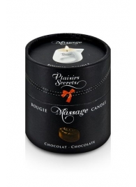 Массажная свеча с ароматом шоколада Bougie de Massage Gourmande Chocolat - 80 мл. - Plaisir Secret - купить с доставкой в Вологде