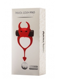 Красное эрекционное кольцо в форме дьяволенка DEVOL COCKRING - Adrien Lastic - в Вологде купить с доставкой
