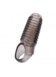 Дымчатая насадка с рёбрышками и подхватом мошонки ToyFa XLover - 12,5 см. - ToyFa - в Вологде купить с доставкой