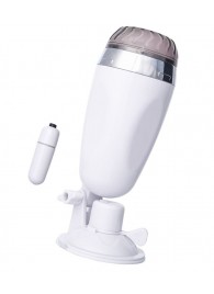 Мастурбатор-вагина в белой колбе с присоской и встраиваемой вибропулей - A-toys - в Вологде купить с доставкой