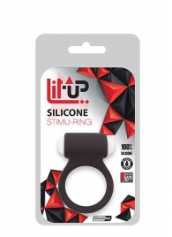 Чёрное эрекционное виброкольцо LIT-UP SILICONE STIMU RING 3 BLACK - Dream Toys - в Вологде купить с доставкой