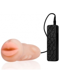 Мастурбатор-ротик с вибрацией REALSTUFF VIBRATING MASTURBATOR MOUTH - Dream Toys - в Вологде купить с доставкой
