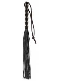 Чёрная мини-плеть из резины Rubber Mini Whip - 22 см. - Blush Novelties - купить с доставкой в Вологде
