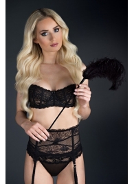 Стек с большим чёрным пером Large Feather Tickler - 65 см. - Blush Novelties - купить с доставкой в Вологде