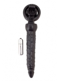 Черная вибронасадка с анальным стимулятором - ToyFa - в Вологде купить с доставкой