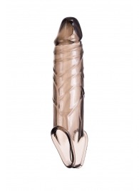 Дымчатая фаллическая насадка с подхватом и закрытой головкой - 16,2 см. - ToyFa - в Вологде купить с доставкой