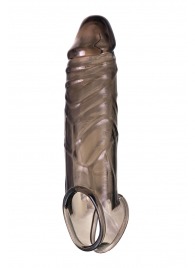 Дымчатая фаллическая насадка с подхватом и закрытой головкой - 16,2 см. - ToyFa - в Вологде купить с доставкой