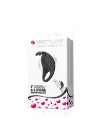 Чёрное эрекционное кольцо с вибрацией Rabbit Vibrator - Baile - в Вологде купить с доставкой