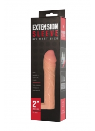 Телесная насадка-удлинитель Extension sleeve с подхватом - 17 см. - Sitabella - в Вологде купить с доставкой