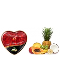 Массажная свеча с ароматом экзотических фруктов Bougie Massage Candle - 35 мл. - Plaisir Secret - купить с доставкой в Вологде