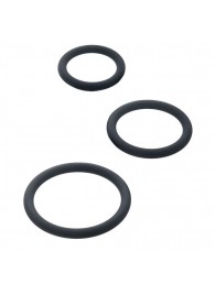 Набор из 3 чёрных эрекционных колец - ToyFa - в Вологде купить с доставкой