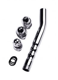 Металлический анальный душ с тремя насадками - ToyFa - купить с доставкой в Вологде