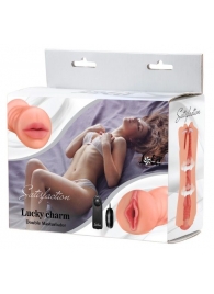 Двусторонний мастурбатор с вибропулей Satisfaction Lucky charm - Lola Games - в Вологде купить с доставкой
