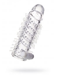 Насадка на пенис TOYFA A-Toys с вибропулей и шипами - 13,4 см. - A-toys - в Вологде купить с доставкой