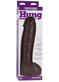 Большая насадка для трусиков Vac-U-Lock Realistic Hung - 31,7 см. - Doc Johnson - купить с доставкой в Вологде