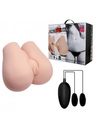 Реалистичный мастурбатор с вибрацией и двумя тоннелями - вагиной и анусом - Baile - в Вологде купить с доставкой