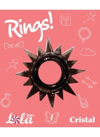 Чёрное эрекционное кольцо Rings Cristal - Lola Games - в Вологде купить с доставкой