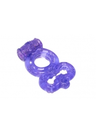 Фиолетовое эрекционное кольцо Rings Treadle с подхватом - Lola Games - в Вологде купить с доставкой