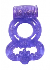 Фиолетовое эрекционное кольцо Rings Treadle с подхватом - Lola Games - в Вологде купить с доставкой