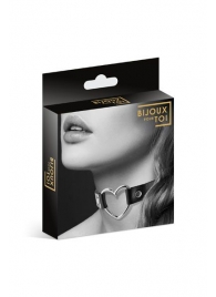 Чёрный чокер с кольцом в форме сердца - Bijoux Pour Toi - купить с доставкой в Вологде