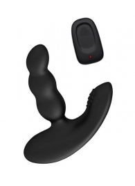 Черный силиконовый стимулятор простаты Levett Nitoc с пультом ДУ - Levett - в Вологде купить с доставкой