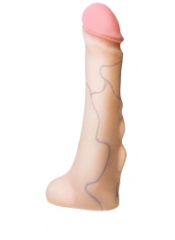 Реалистичная насадка с мошонкой REAL Standard - 18 см. - LOVETOY (А-Полимер) - купить с доставкой в Вологде