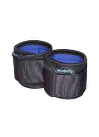 Неопреновые черно-синие наручники - Sitabella - купить с доставкой в Вологде