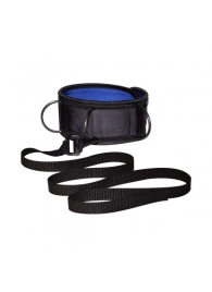 Чёрно-синий неопреновый ошейник с поводком - Sitabella - купить с доставкой в Вологде