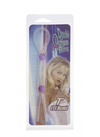 Прозрачное эрекционное кольцо-лассо SILICONE LASSO COCK RING DUAL BEADS - NMC - в Вологде купить с доставкой