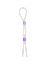 Прозрачное эрекционное кольцо-лассо SILICONE LASSO COCK RING DUAL BEADS - NMC - в Вологде купить с доставкой