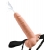 Телесный полый страпон с имитацией эякуляции 7.5  Hollow Squirting Strap-On with Balls Flesh - 21,6 см. - Pipedream - купить с доставкой в Вологде